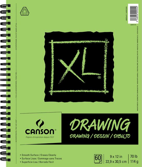 XL DRAWING PAD 12X9 SIDE WIRE BOUND