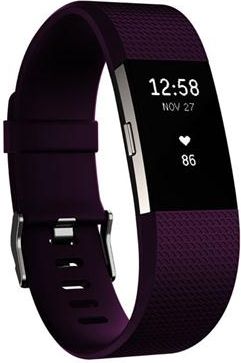 Fitbit Charge 2, Accessory Band, Plum- Small