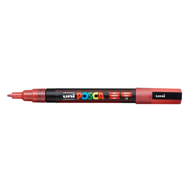 Posca Paint Marker PC-3M Fine Glitter Red