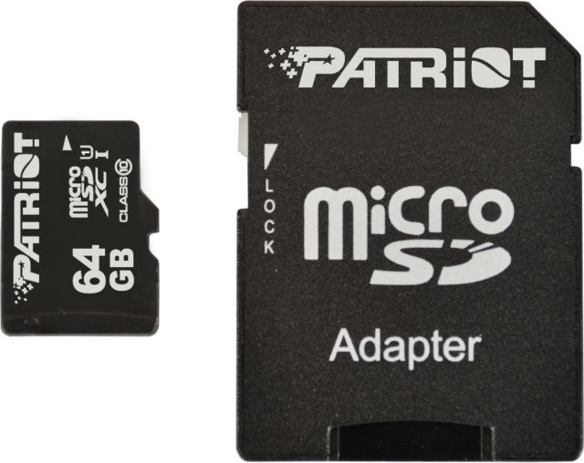 Patriot 64GB Micro SD with  SD Adapter