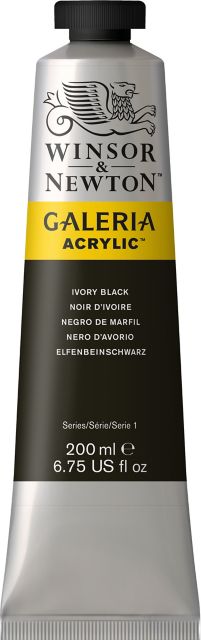 GALERIA ACRYLIC  200ML IVORY BLACK